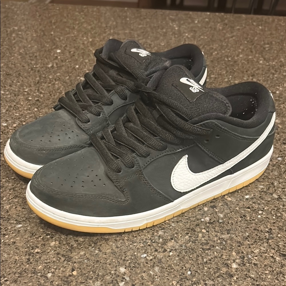 Nike SB Dunk Low Pro black gum.
